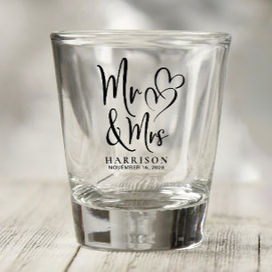 Verre A Shot M. Mme Mariage