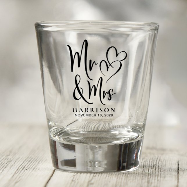 Verre A Shot M. Mme Mariage (Créateur téléchargé)