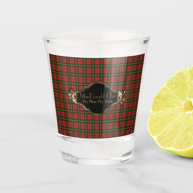 Verre A Shot MacDonald Original Scottish Clan Tartan (Devant)