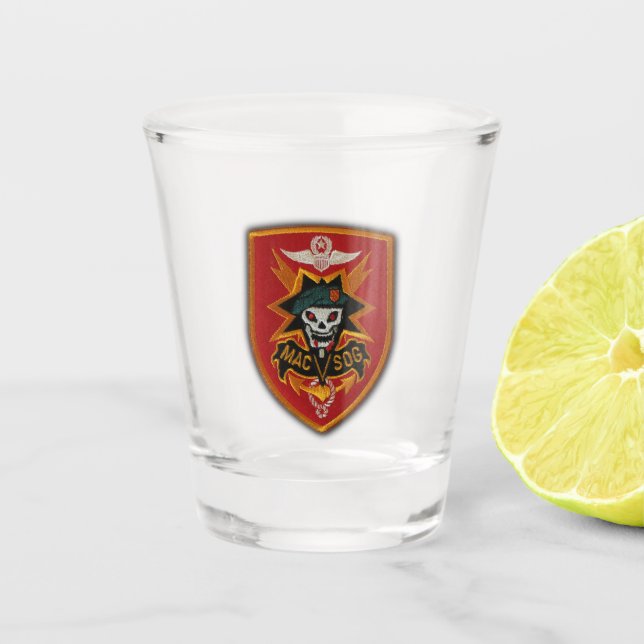 Verre A Shot MACVSOG SOG CCN CCS CCC Long Binh Vietnam. (Devant)