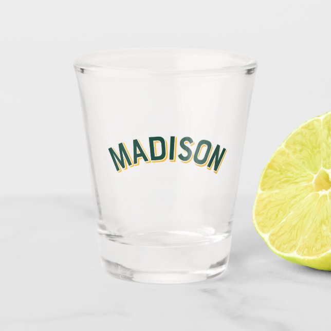 Verre A Shot Madison, Arc Vintage du Wisconsin (Devant)