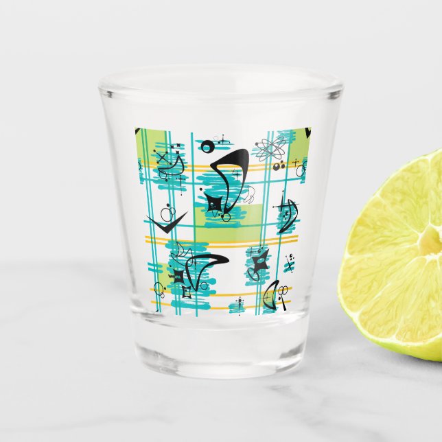 Verre A Shot Madras du milieu du siècle (Devant)