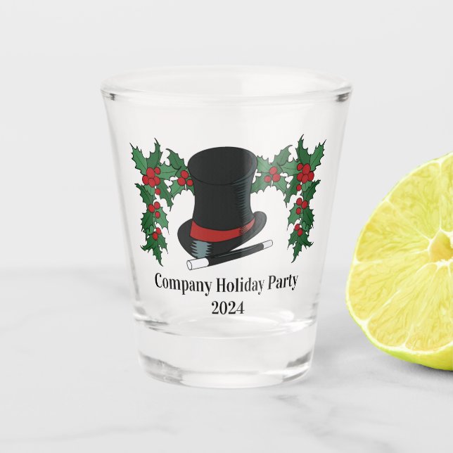 Verre A Shot Magiciens Casquette et baguette magique avec Holly (Devant)