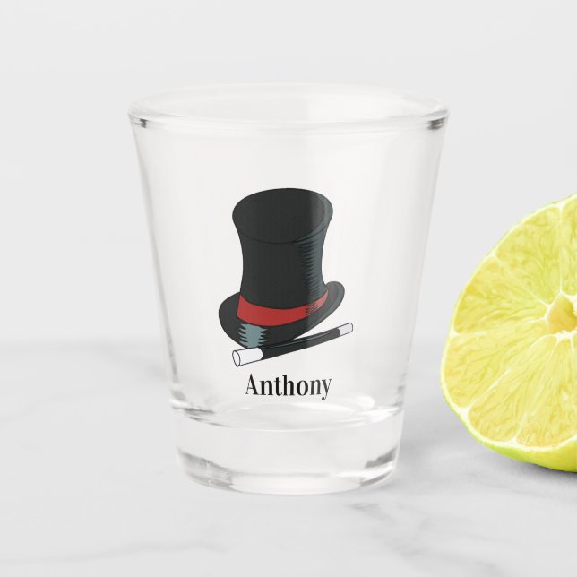 Verre A Shot Magiciens Casquette et baguette magique Personnali (Devant)