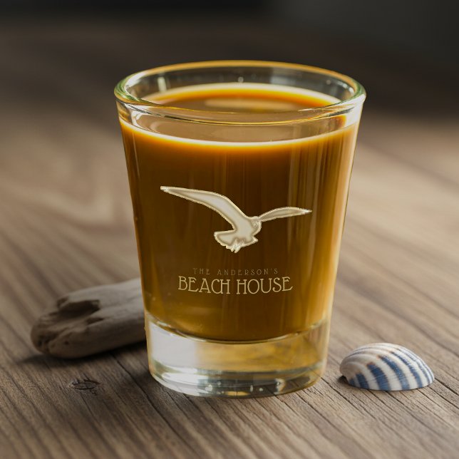 Verre A Shot Maison de plage Seagull Gold ID623 (Créateur téléchargé)