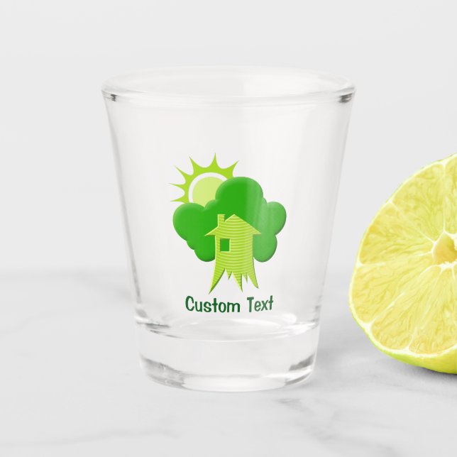 Verre A Shot Maison verte (Devant)