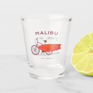 Verre A Shot Malibu Californie Vintage Plage SurfSurf