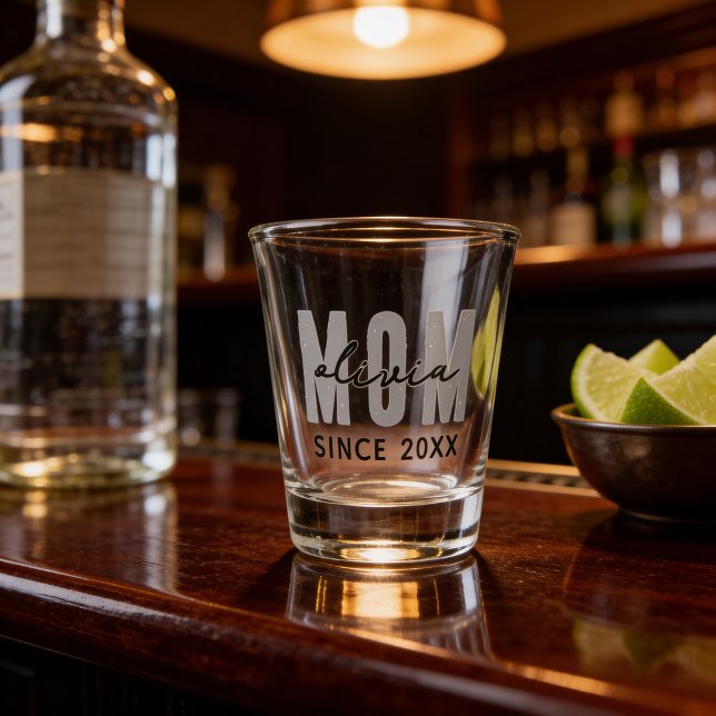 Verre A Shot Maman Depuis 20XX Moderne Simple Preppy (Créateur téléchargé)