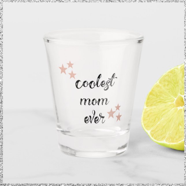 Verre A Shot Maman la plus froide noire et rose (Créateur téléchargé)