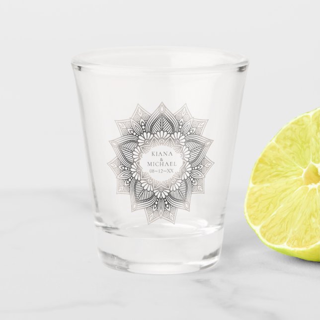 Verre A Shot Mandala Lace Mariage Neutrals ID478 (Devant)