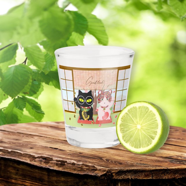 Verre A Shot Maneki Neko Lucky Poiluna (Maneki Neko Lucky Poiluna Shot Glass)