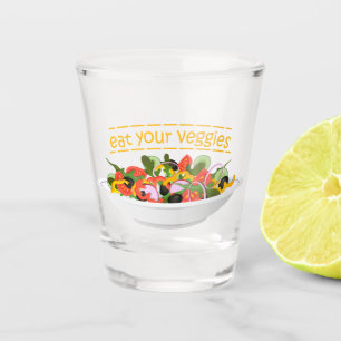 Verre A Shot Mangez vos Légumes Citer salade fraîche mélange bo