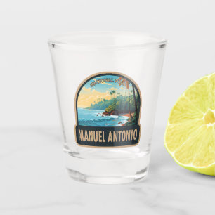 Verre A Shot Manuel Antonio Parc National Travel Art Vintage