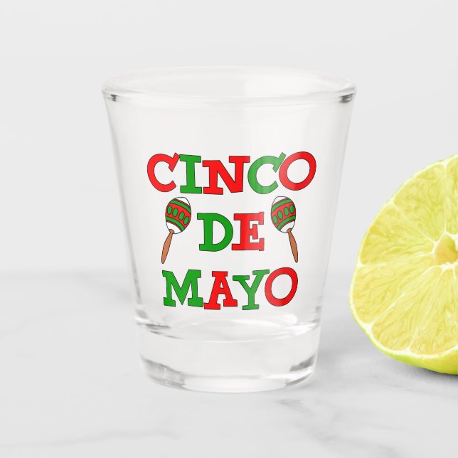 Verre A Shot Maracas de Cinco De Mayo (Devant)