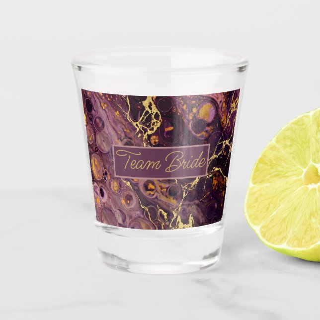 Verre A Shot Marbre Violet Luxueux de Prune  (Devant)