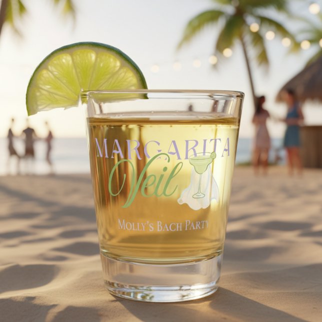 Verre A Shot Margarita Veil - Fun Bachelorette Party (Spice up the party with this playful “Margarita Veil” shot glass!)