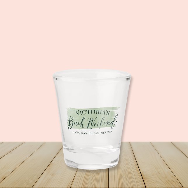 Verre A Shot Margaritas et le mariage Bach Party Shot Glass (Margaritas & Matrimony Shot Glass | Custom bachelorette dinner decor and gifts for beachy bride)
