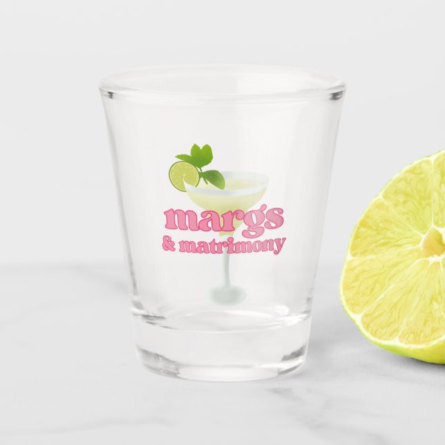 Verre A Shot Marges et mariage Bachelorette Party Shot Glass (Devant)