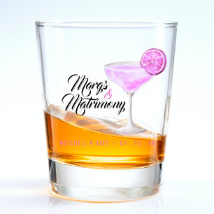 Verre A Shot Margs & Matrimony Rose Margarita Enterrement de Vi