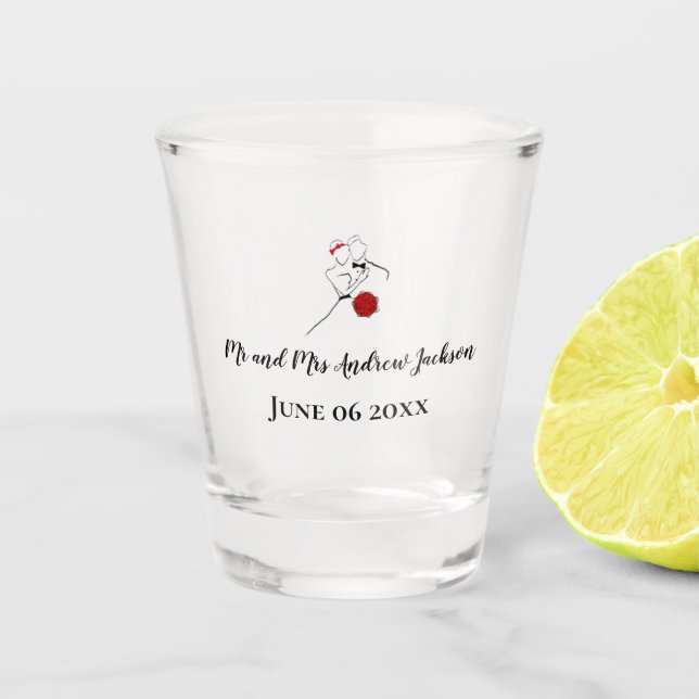 Verre A Shot Mariage (Devant)