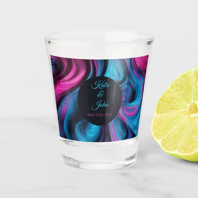 Verre A Shot Mariage-argent/piste Danse (Devant)