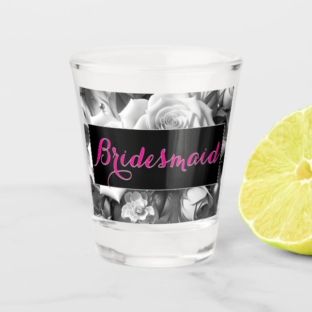 Verre A Shot Mariage Bachelorette Fête Shot Glass Bridesmaid (Devant)