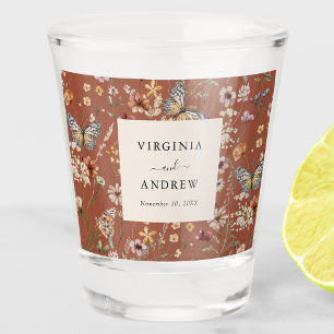 Verre A Shot Mariage Boho en terre cuite Vitre