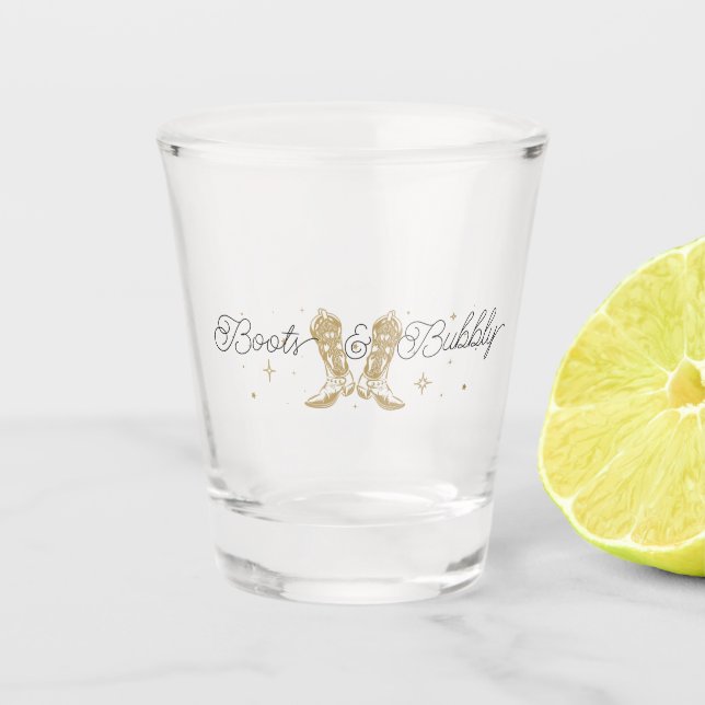 Verre A Shot Mariage Boots & Bubbly Shower (Devant)