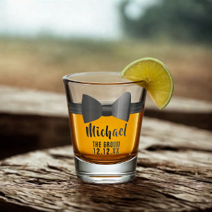 Verre A Shot Mariage Bow Cravate La Groom Shot Glass