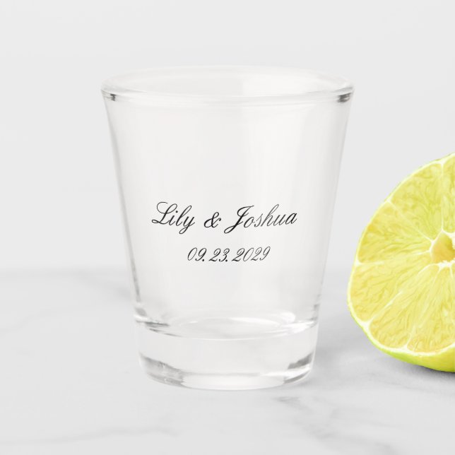 Verre A Shot Mariage Classique Intemporel (Devant)
