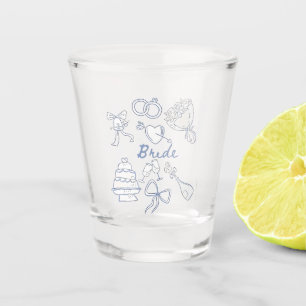Verre A Shot Mariage de la mariée Fiancés Couple Mari Épouse