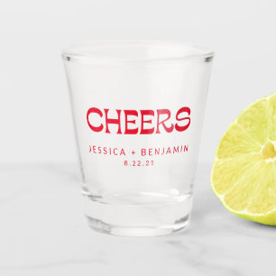Verre A Shot Mariage de noms de typographie rouge Super Bold