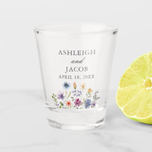 Verre A Shot Mariage de printemps élégant aux fleurs sauvages p