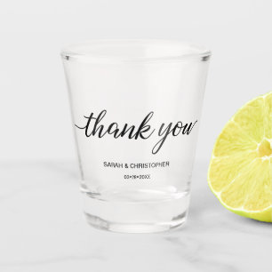 Verre A Shot Mariage de script Merci personnalisé