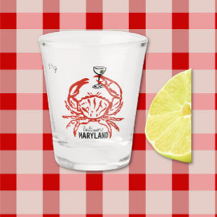 Verre A Shot Mariage du crabe du Maryland