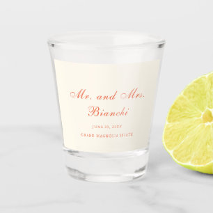 Verre A Shot Mariage Élégant Moderne Classique Terracotta