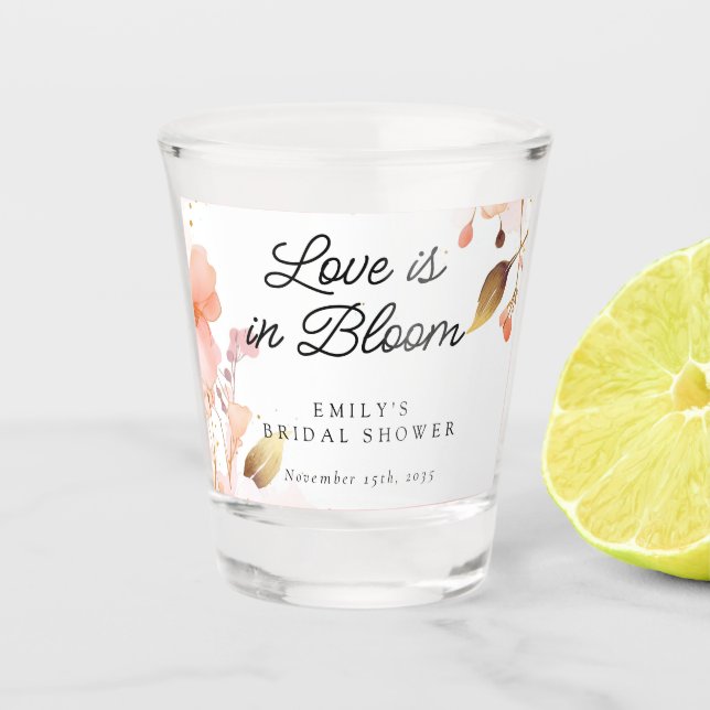 Verre A Shot Mariage Fleurissant Shower de Mariée (Devant)