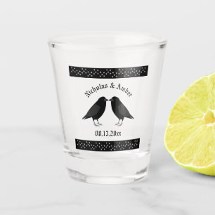 Verre A Shot Mariage gothique Baiser Ravens Personnalisé