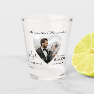 Verre A Shot Mariage gothique Photo Cœur Jusqu'à ce que la mort