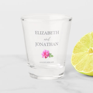 Verre A Shot Mariage Minimaliste Classique Rose Rose