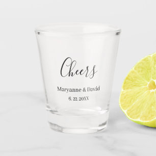 Verre A Shot Mariage Minimaliste Personnalisé Tchin Tchin