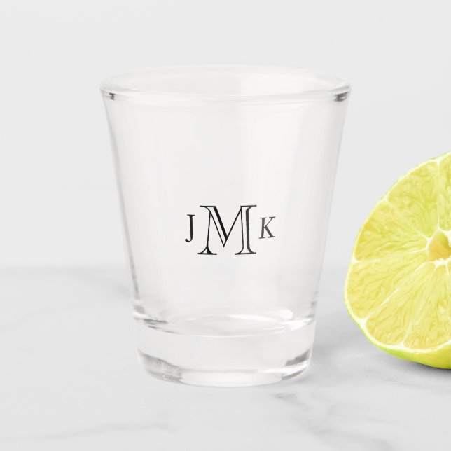 Verre A Shot Mariage Monogramme  (Devant)