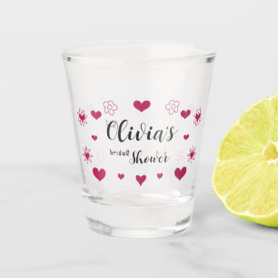 Verre A Shot Mariage multicolore avec feuilles Bridal Shower