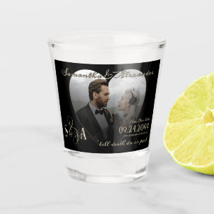 Verre A Shot Mariage noir gothique Photo Jusqu'à ce que la mort