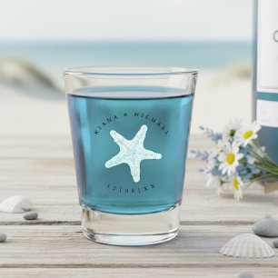 Verre A Shot Mariage Plage Écume de Mer Étoile de Mer ID837
