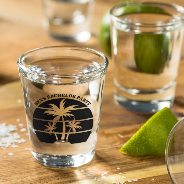 Verre A Shot Mariage sur l'île de célibataire de plage Garçons  (Créateur téléchargé)