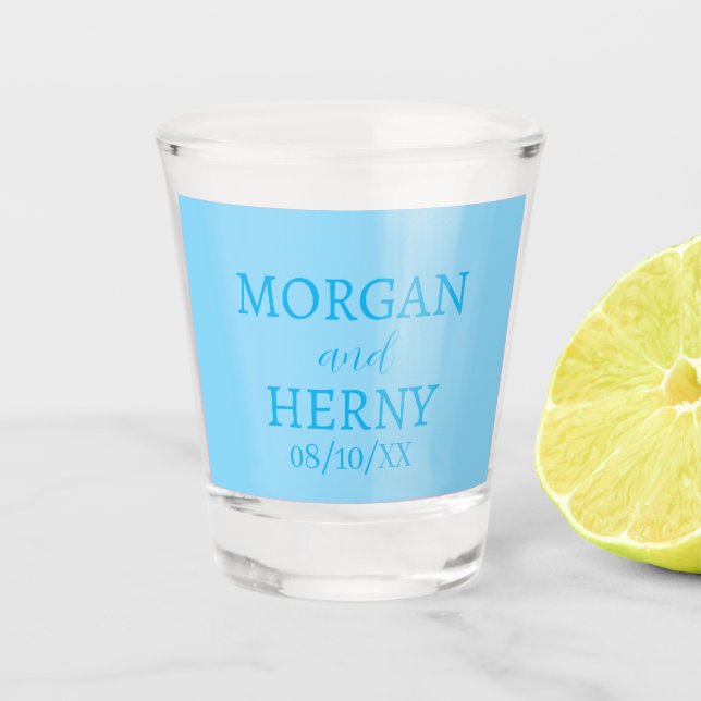 VERRE A SHOT  MARIAGE SUR MESURE MODERNE ÉLÉGANT NOM  (Devant)