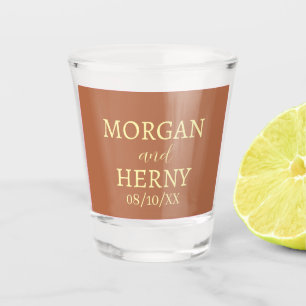 VERRE A SHOT MARIAGE SUR MESURE MODERNE ÉLÉGANT NOM
