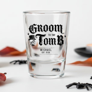 Verre A Shot Marié jusqu'à la tombe Enterrement de vie de garço