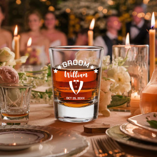 Verre A Shot Marié Moderne Mariage Personnalisé